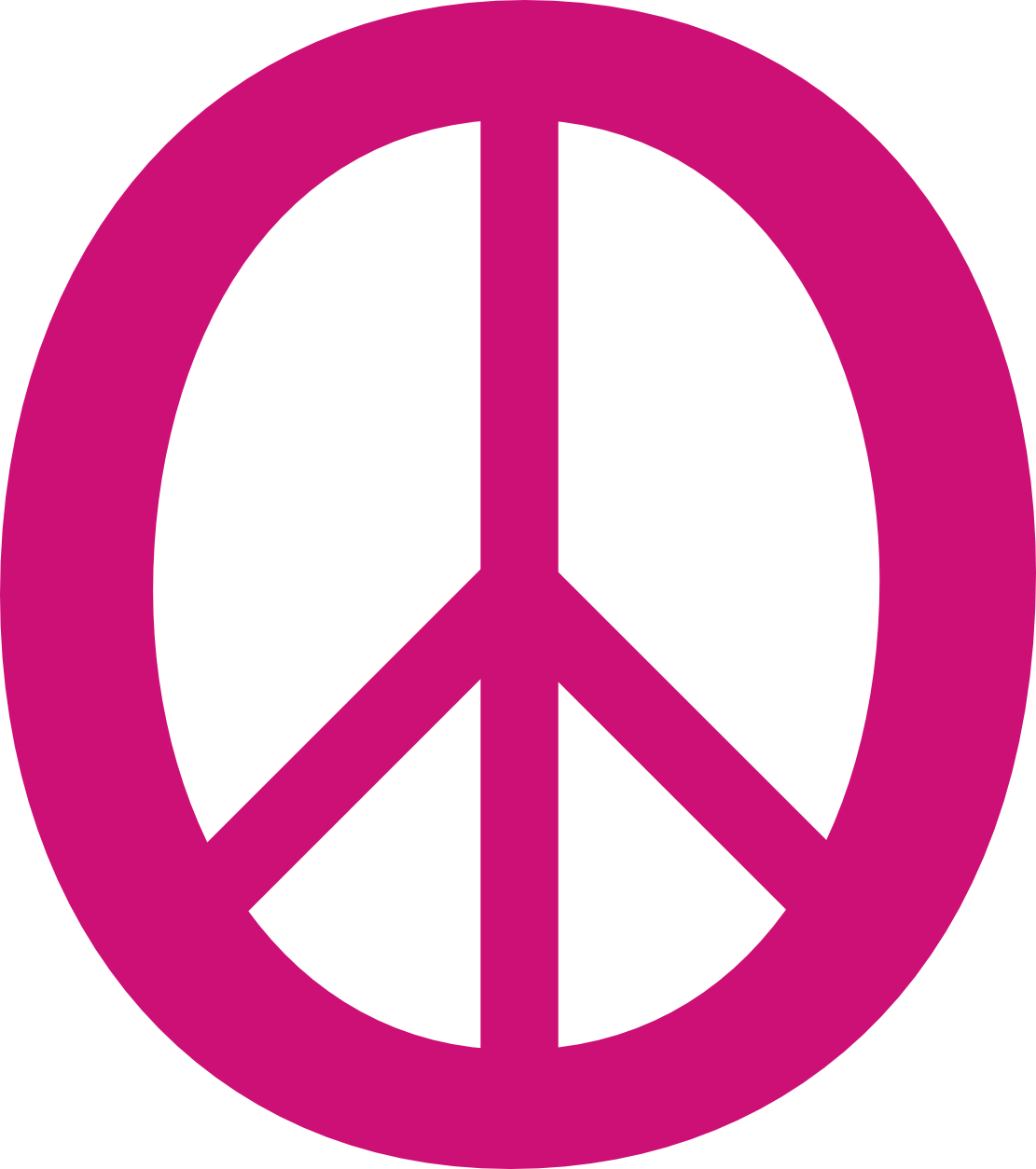 Deep Pink 3 Peace Symbol 11 dweeb peacesymbol.org Peace Symbol ...