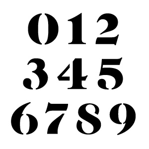 CCN0051 Caslon Numbers Stencils | Flickr - Photo Sharing!