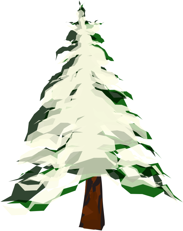 Winter Tree 2 vector clip art download free - Clipart-