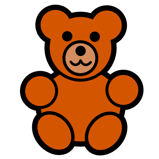 Clip Art: pitr teddy bear icon xmas christmas SVG