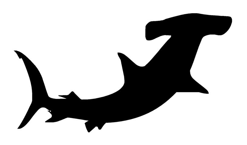 Hammerhead Shark Silhouette 1 Decal Sticker