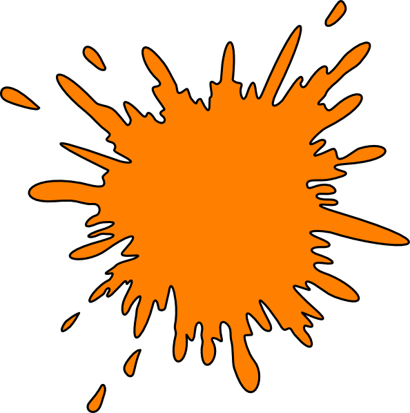 Orange Paint Splatter Clipart
