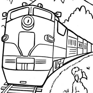 Toy Train Coloring Page | Color Luna