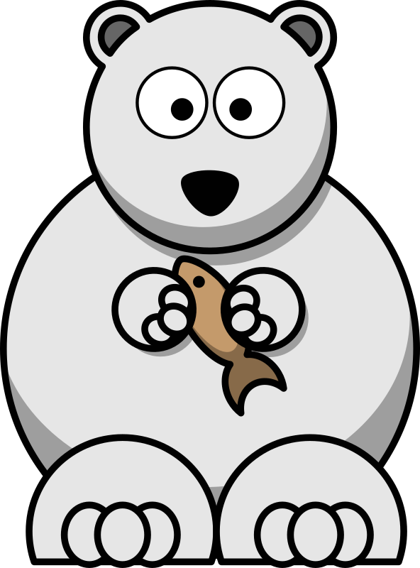 Clipart - Cartoon Polar Bear