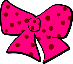 Bow With Polka Dots clip art - vector clip art online, royalty ...