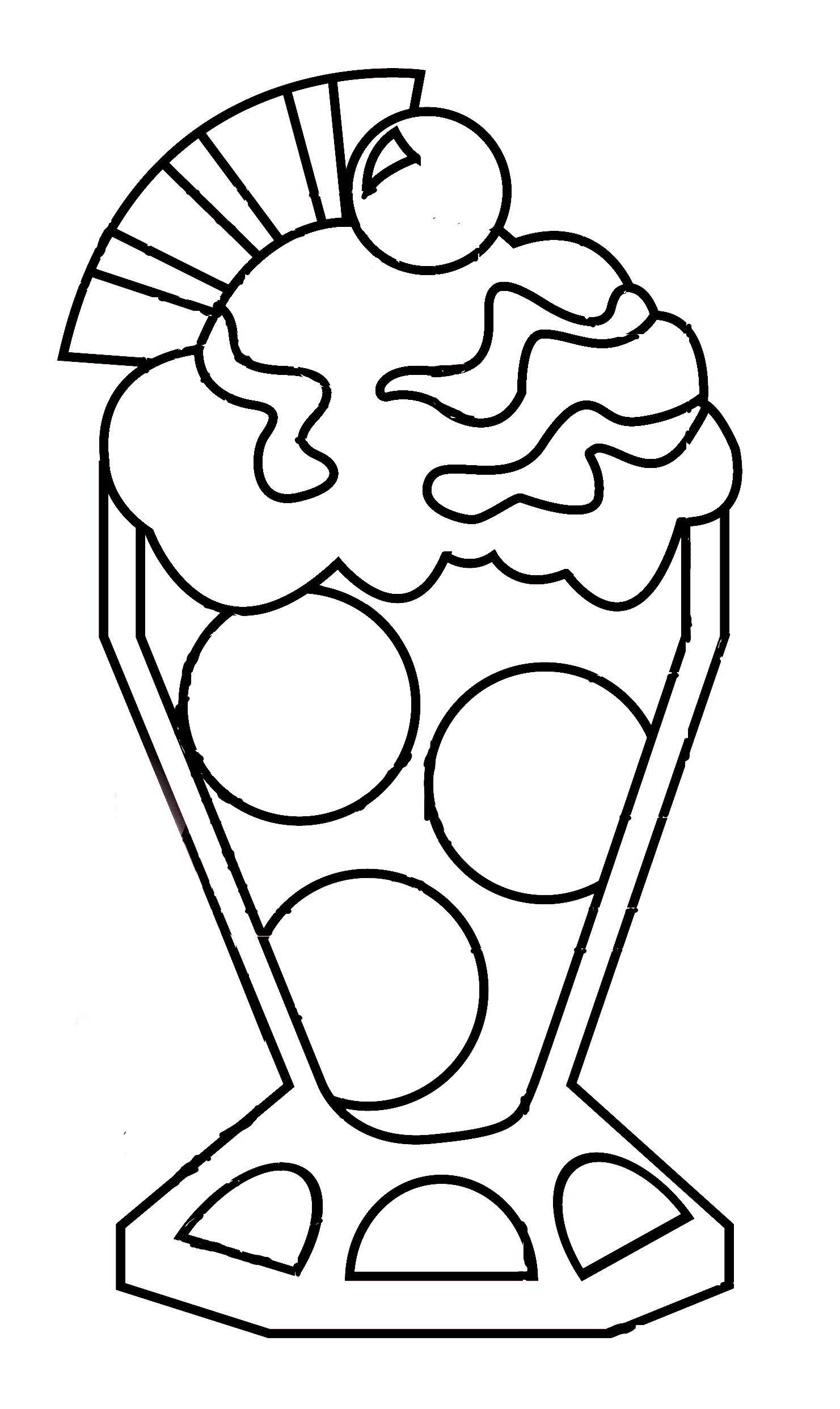 Mountain Page Ice Cream Sundae Coloring Pages