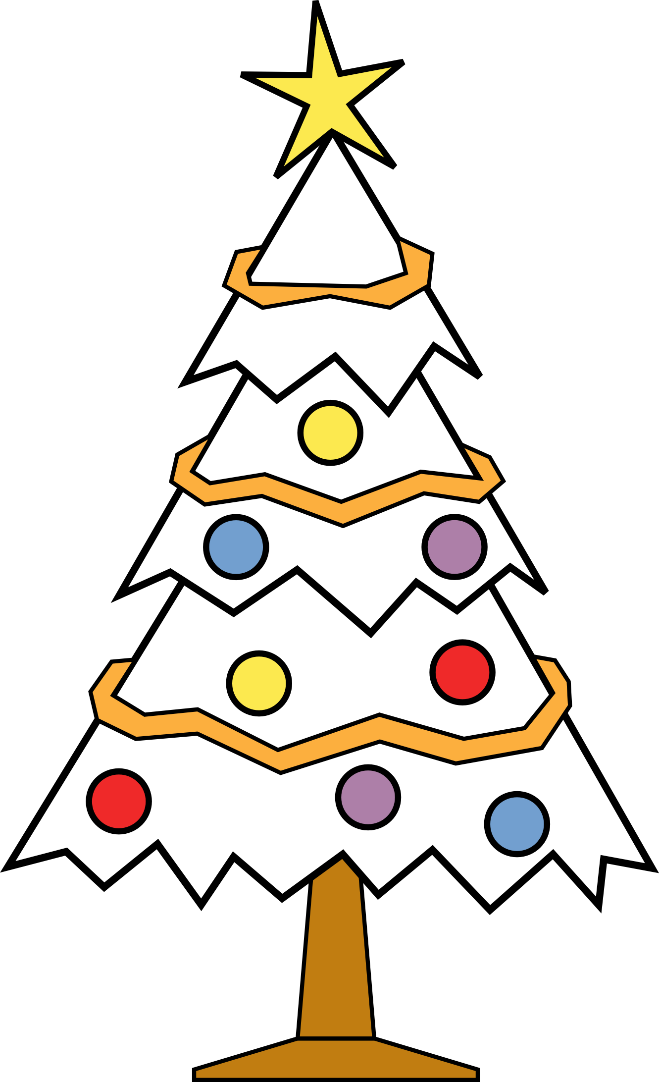 christmas trees clipart in black and white - photo #43