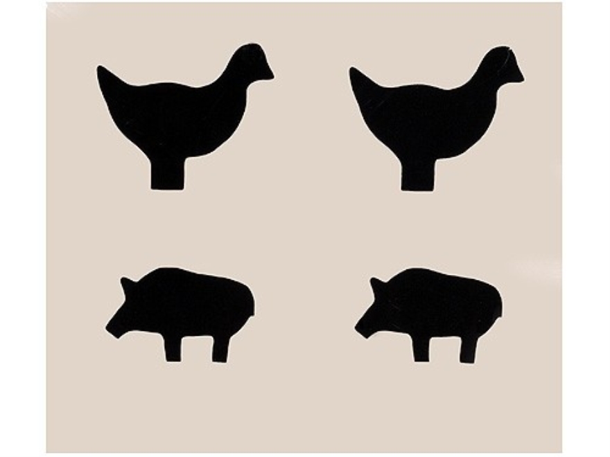 NRA Official Pistol Target TQ-12 50' Chicken Pig Silhouette Paper