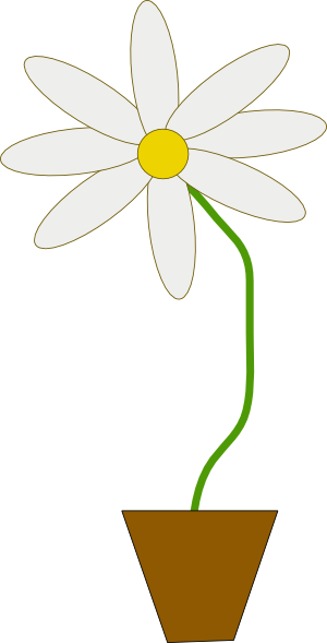 Flower In A Pot clip art - vector clip art online, royalty free ...