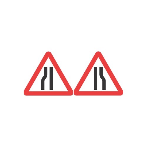 750mm Road Sign | Road Narrows Sign | Road Safety Sign