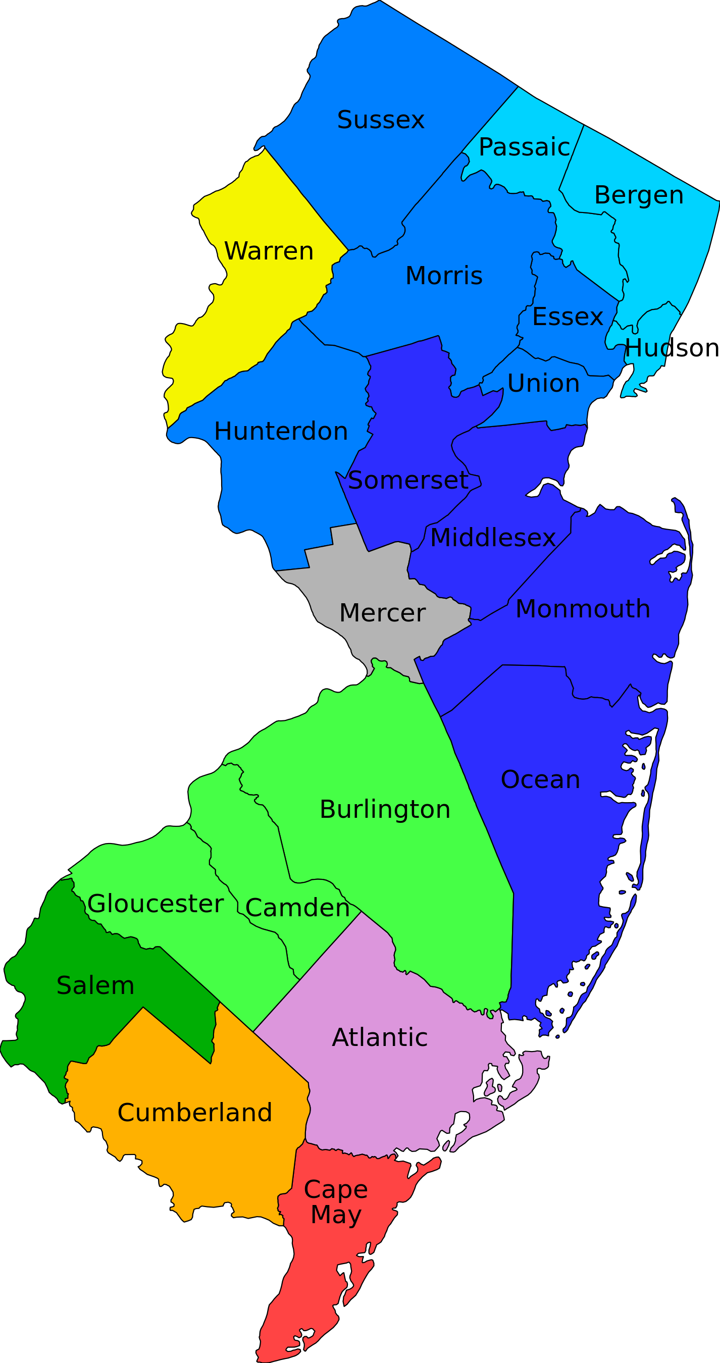 clipart map of new jersey - photo #39