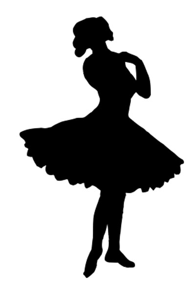 black ballerina clip art
