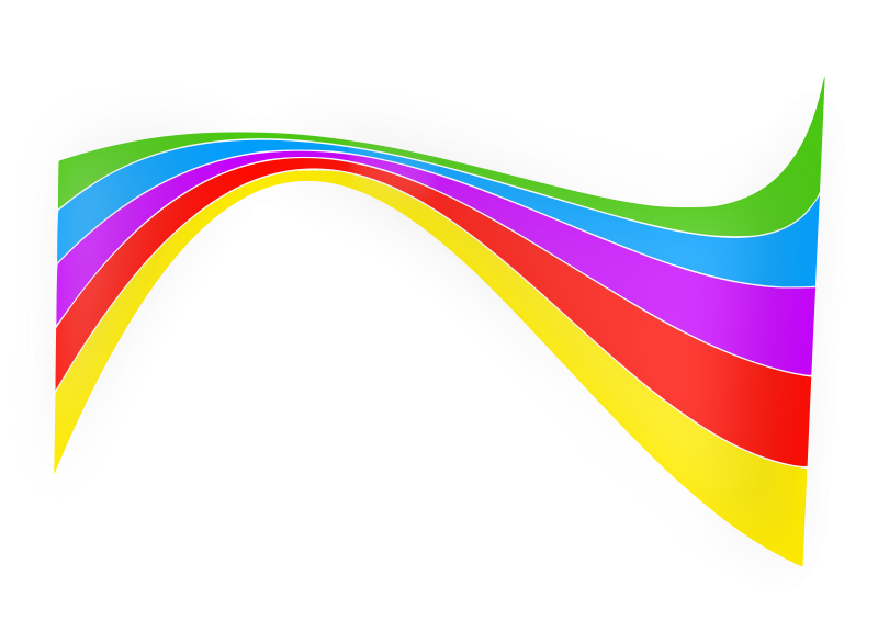 Clipart - Shiny rainbow ribbon