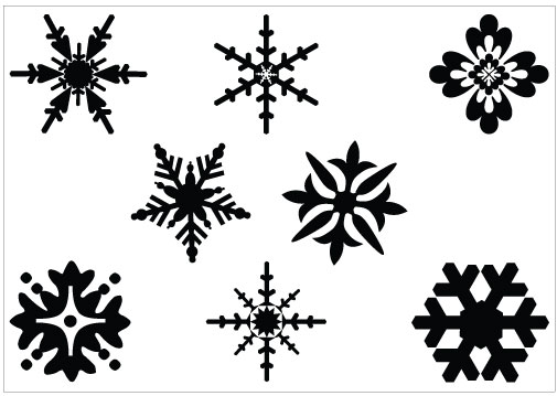 Snowflake Silhouette Clip Art Pack | Silhouette Clip ArtSilhouette ...