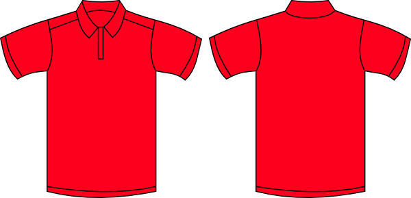 Red Polo Shirt clip art - vector clip art online, royalty free ...