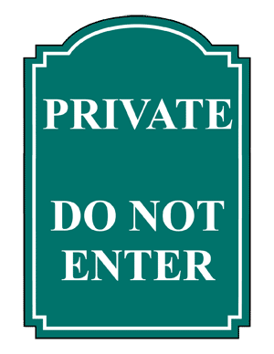 Enter / Exit: Private Do Not Enter sign #EGRE-13359_White_on_Green ...