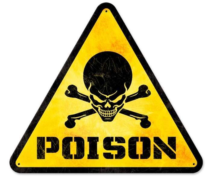 Retro Poison Triangle Tin Sign