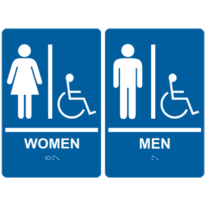 Restrooms: ADA Braille Restroom Signs-RRE ...