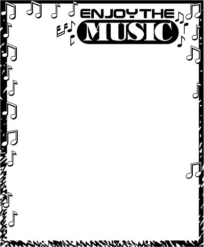Free Stock Photos | Illustration Of A Blank Music Frame Border ...