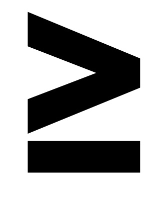 equal to or greater than