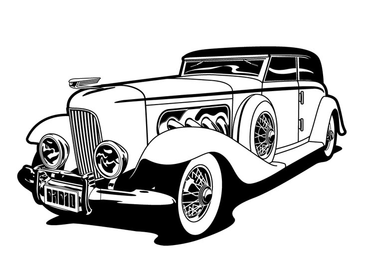 clipart cars black and white - photo #42