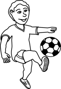 Soccer Player Outline clip art - vector clip art online, royalty ...