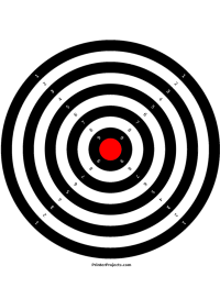 Printable Circular Target with Bullseye