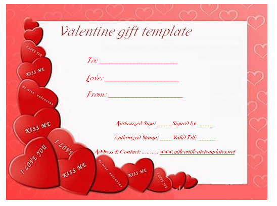 Heart wish gift certificate template - Gift Voucher Templates