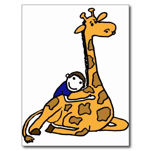 AG- Giraffe Hug Stickers from Zazzle.