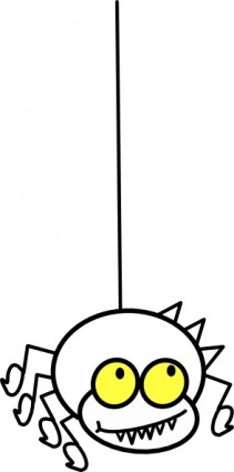 Hanging Spider Cartoon clip art | Vector Clip Art