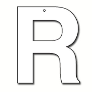 Cut Out Letter R Cardboard Ea | Party Supply | Paper Party ...
