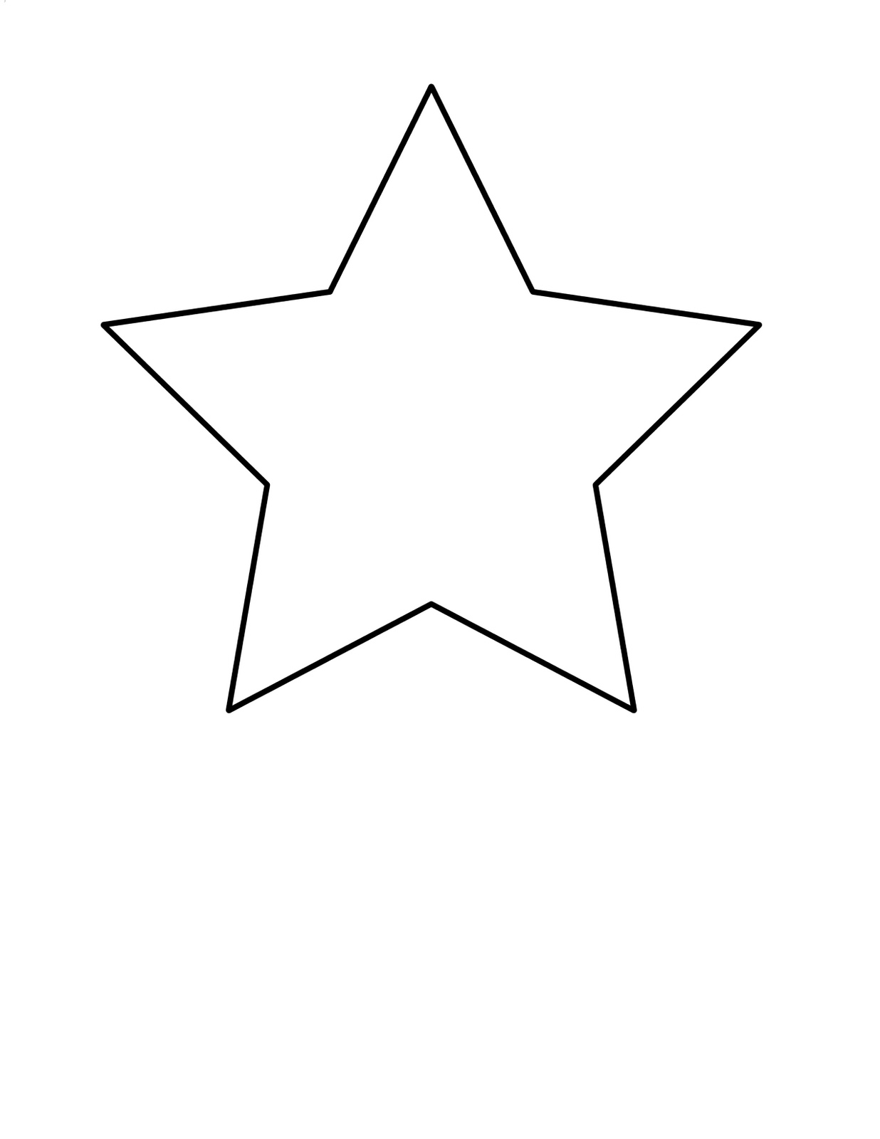 Star Simple Shapes Easy Coloring Pages For Toddlers