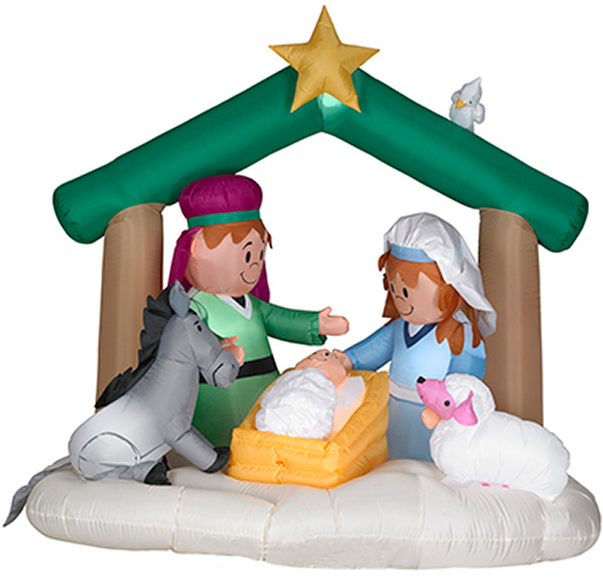 Outdoor Christmas Nativity Scene Lighted Inflatable $69.99