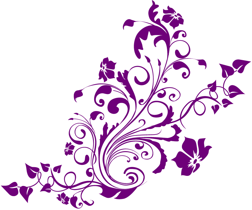 free purple flower border clip art - photo #23