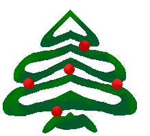 Christmas Tree Clip Art - Christmas Trees With Red Ornaments