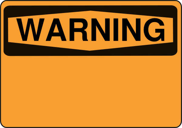 Blank Warning Sign Clipart