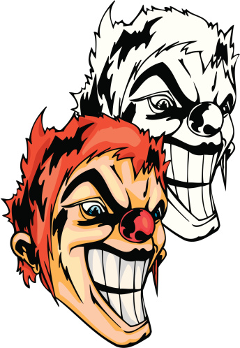 Evil Clown Drawing Clip Art, Vector Images & Illustrations