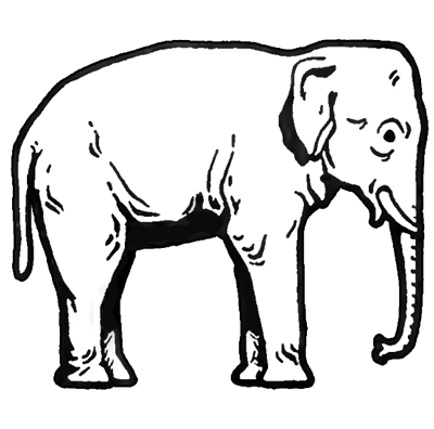 Elephant Drawing - Dr. Odd