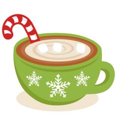 Christmas cookies and hot chocolate clipart