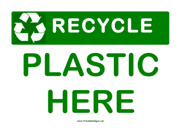 Printable Recyclable Plastic Sign