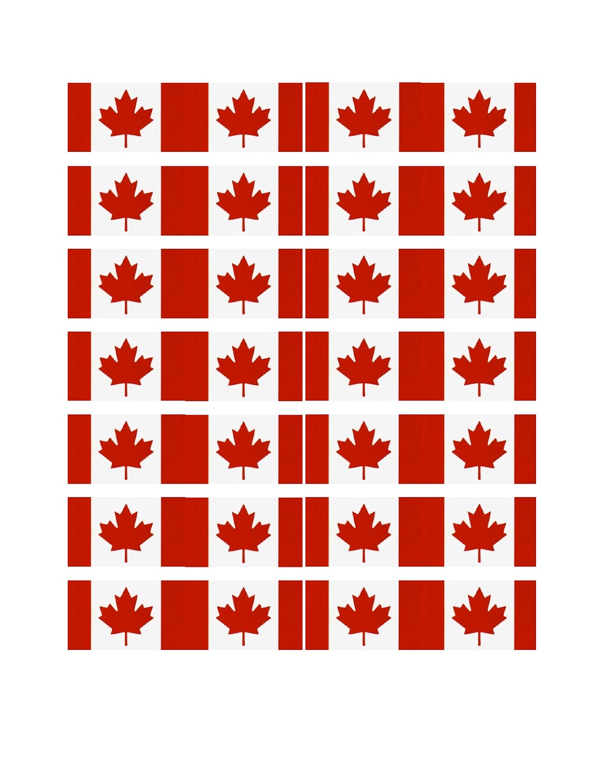 Free Canadian Flag Coloring Page