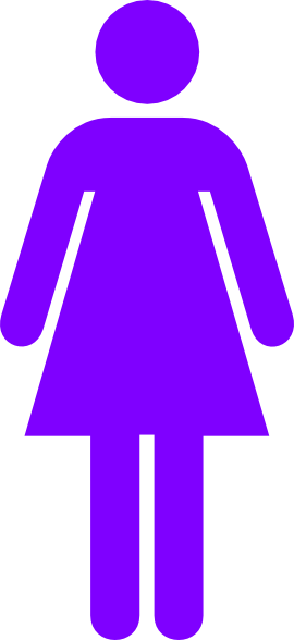 Purple Female Restroom Symbol Clip Art - vector clip ...