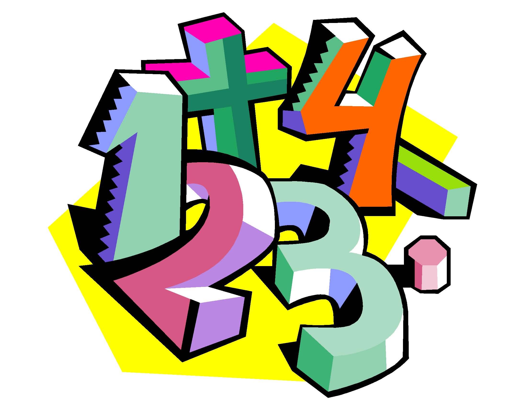 Fun Math Numbers Clipart