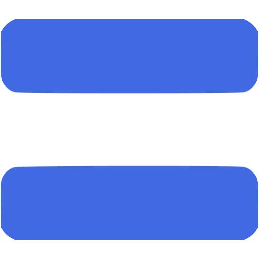 Royal blue equal sign 2 icon - Free royal blue equal sign icons
