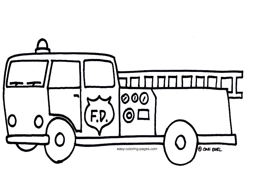 fire engine clip art black white - photo #19