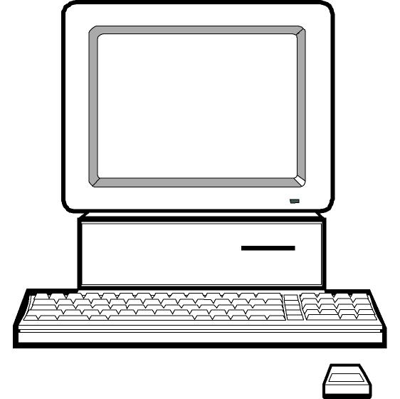 Computer Clipart For Kids Black And White