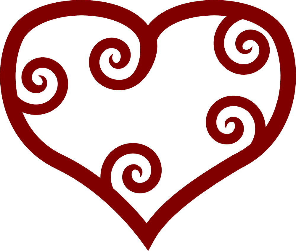 OnlineLabels Clip Art - Valentine Red Maori Heart
