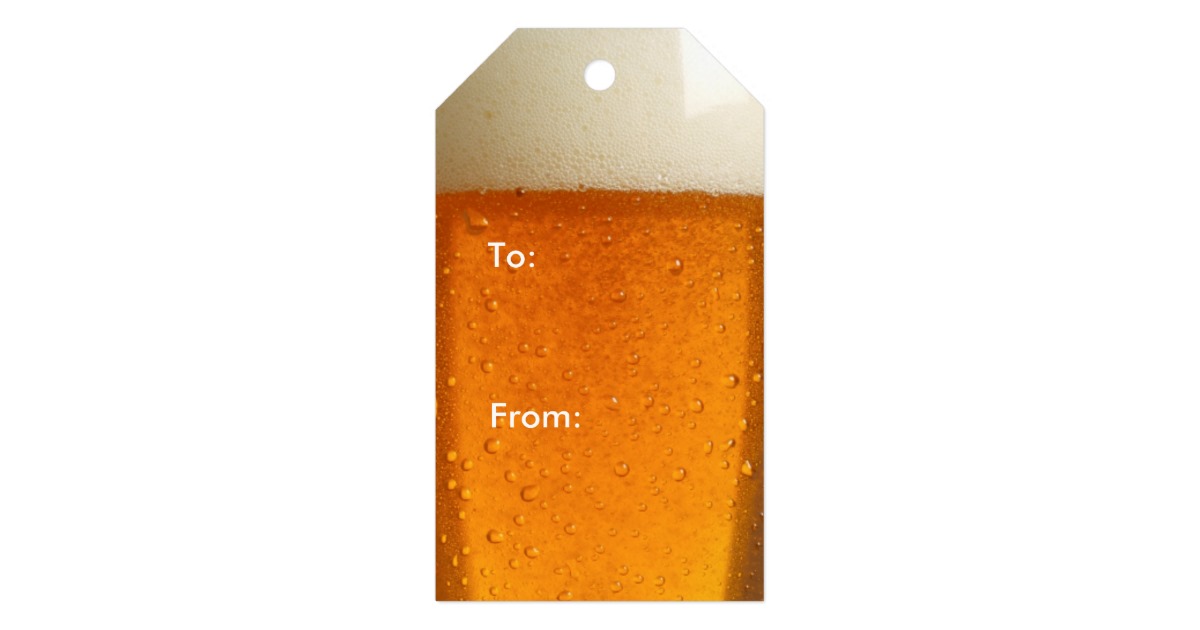 Glass of Beer Gift Tags | Zazzle