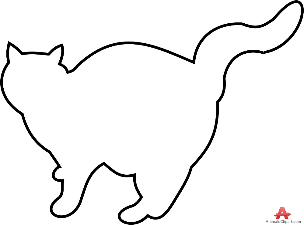Cat Outline Clipart | Free Clipart Design Download
