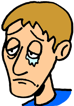 Crying man clipart
